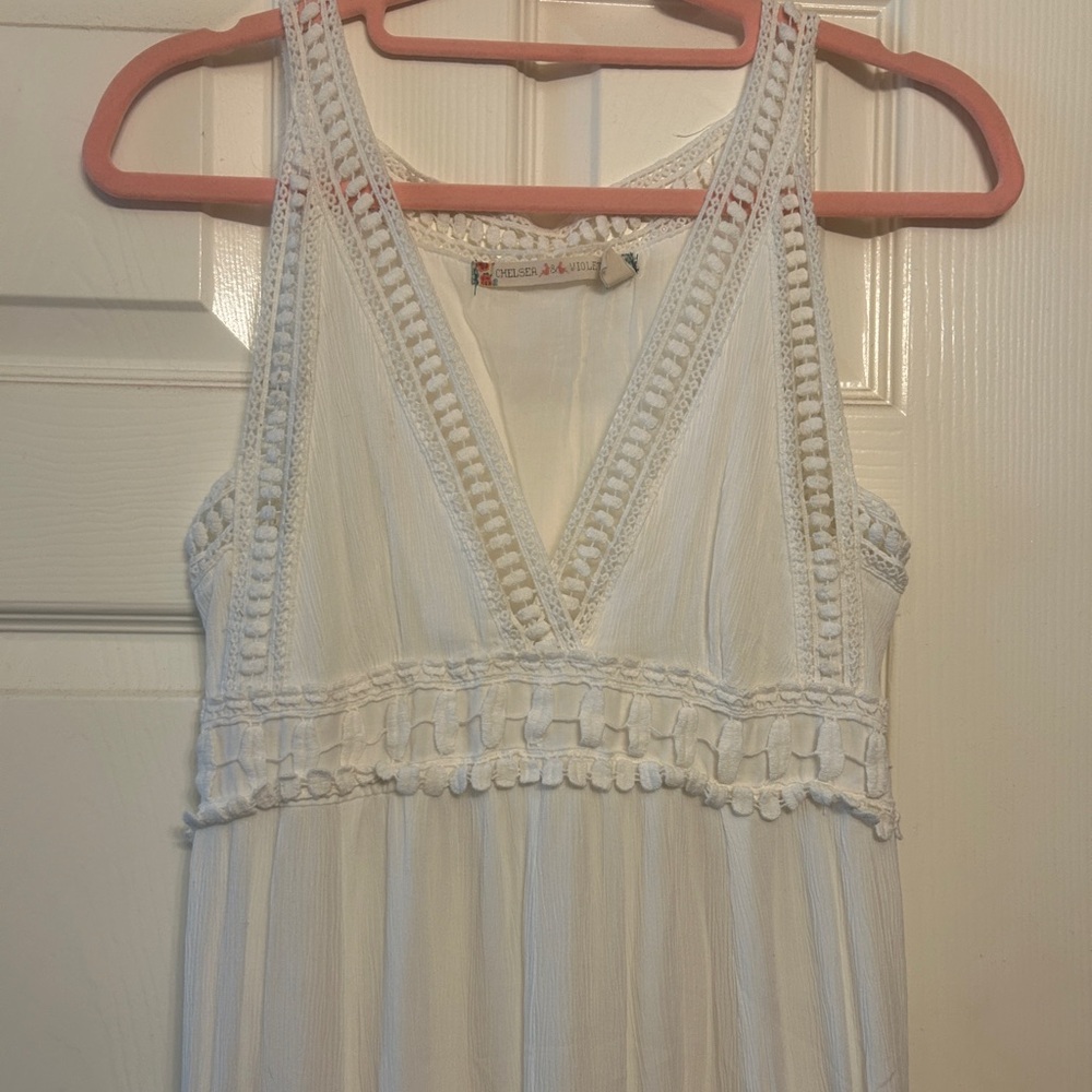 Chelsea & Violet White Lace Detail Dress